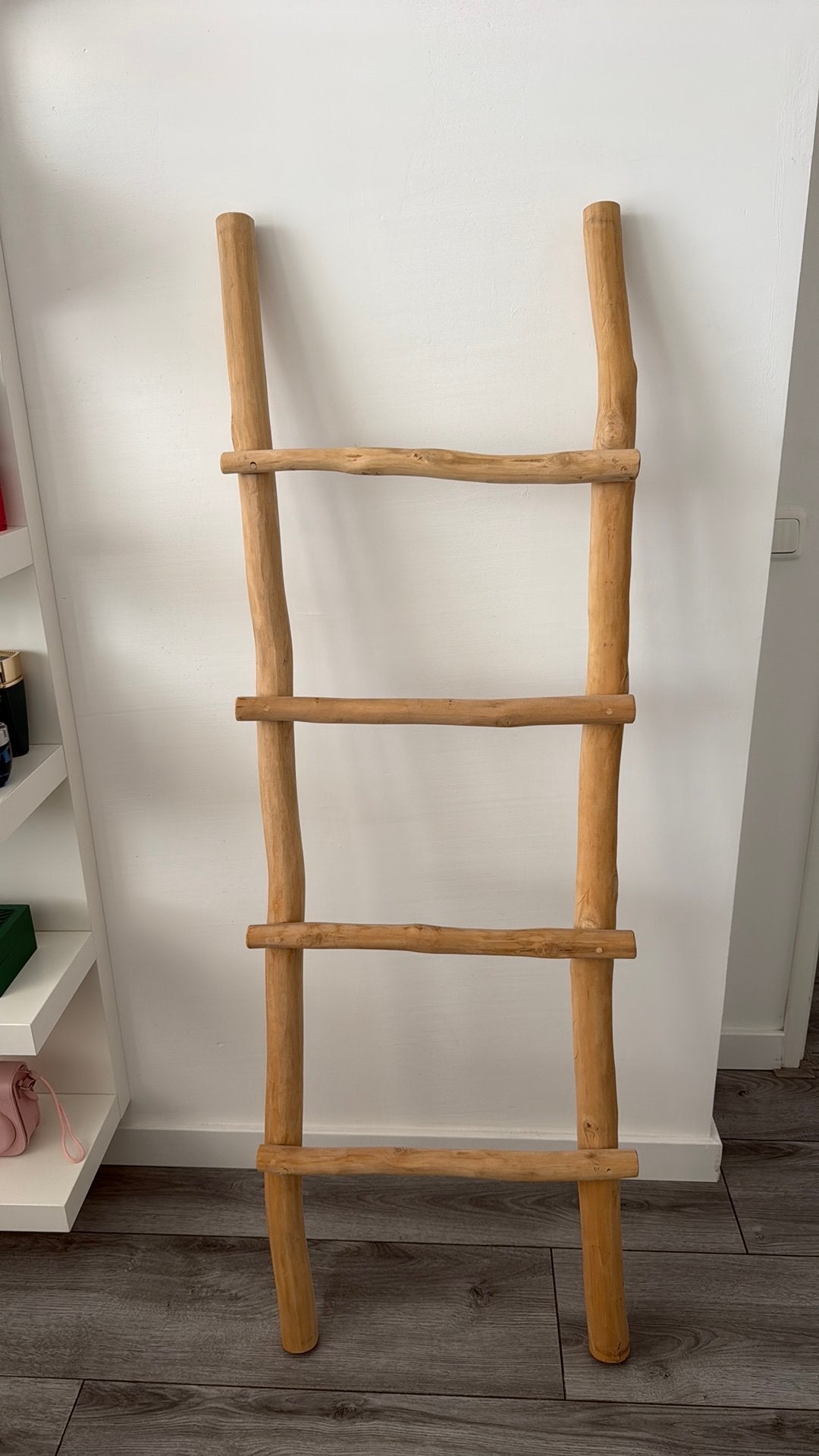Houten decoratie ladder, Ophalen, Zo goed als nieuw