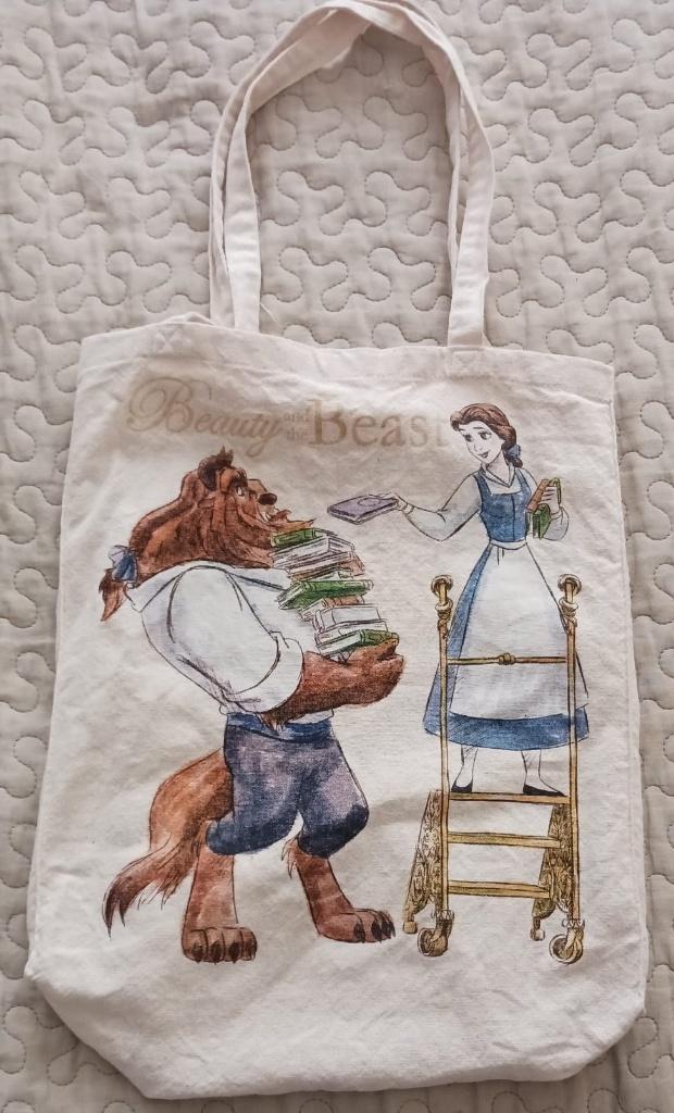 Beauty and the Beast Katoenen tas, Ophalen of Verzenden, Assepoester of Belle, Zo goed als nieuw, Tas, Koffer of Zak