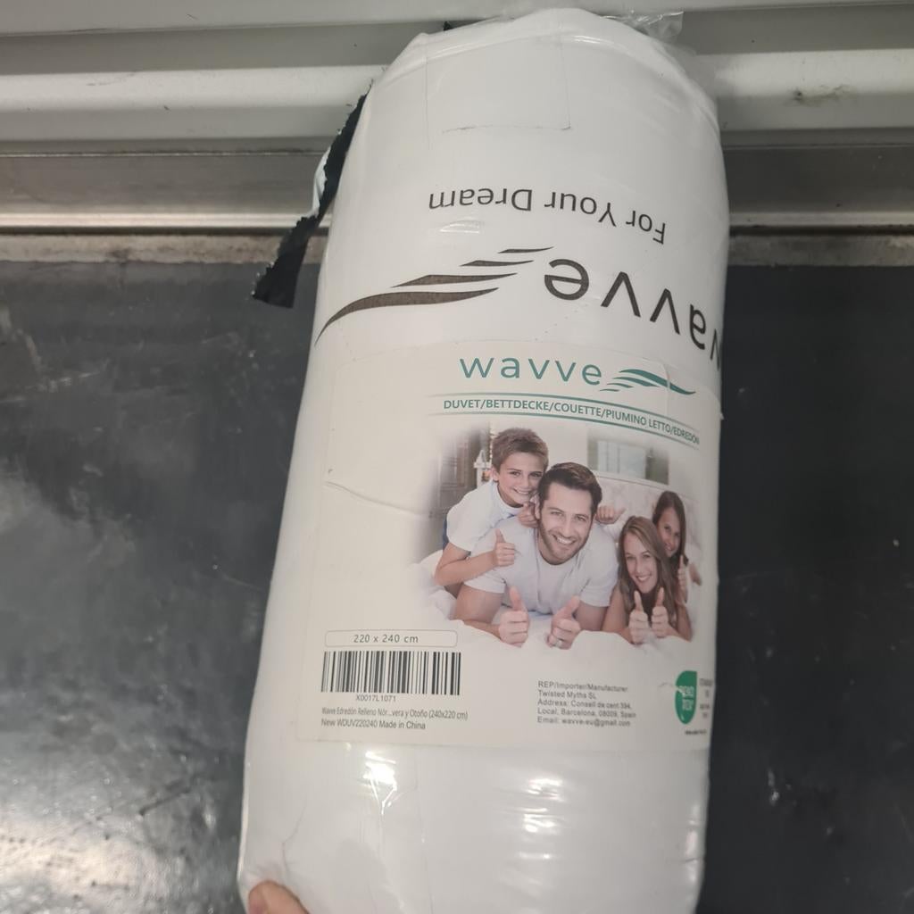 Wavve Dekbed 220x240 cm - Nieuw in verpakking, Wit, Ophalen of Verzenden, Deken of Dekbed, Nieuw