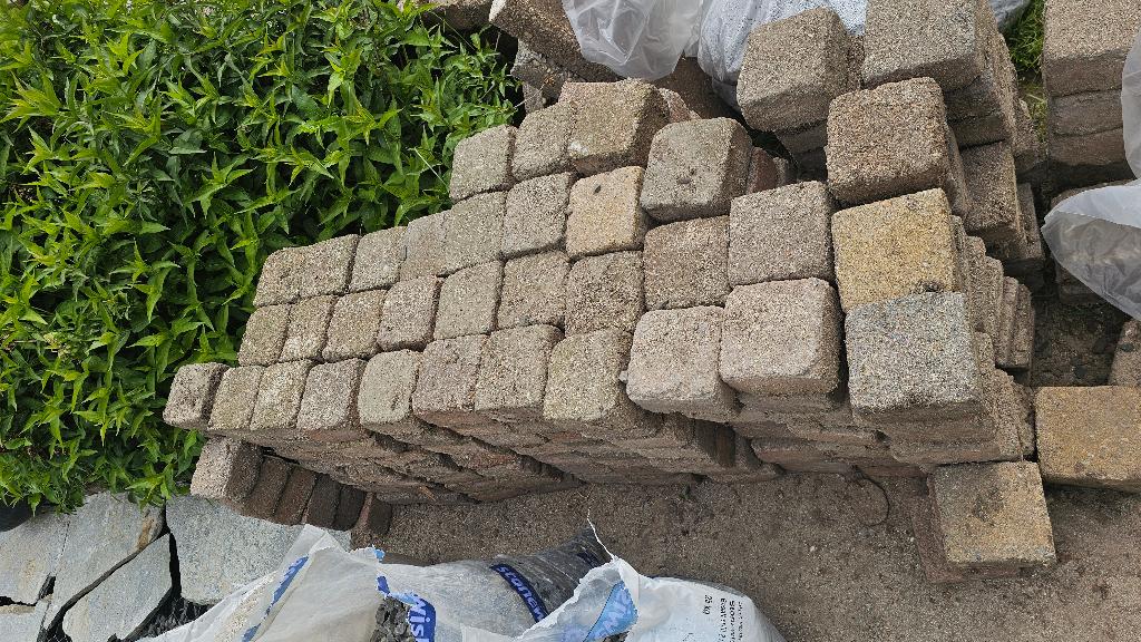 klinkers gratis, Tuin en Terras, Ophalen, Gebruikt, Klinkers, Minder dan 5 m²