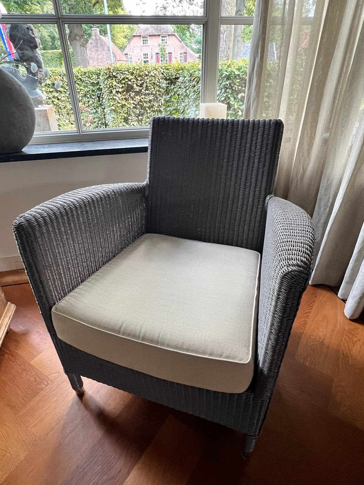 Twee fraaie Loom Lloyd stoelen met kussens, Ophalen, Gebruikt, Twee, Riet of Rotan