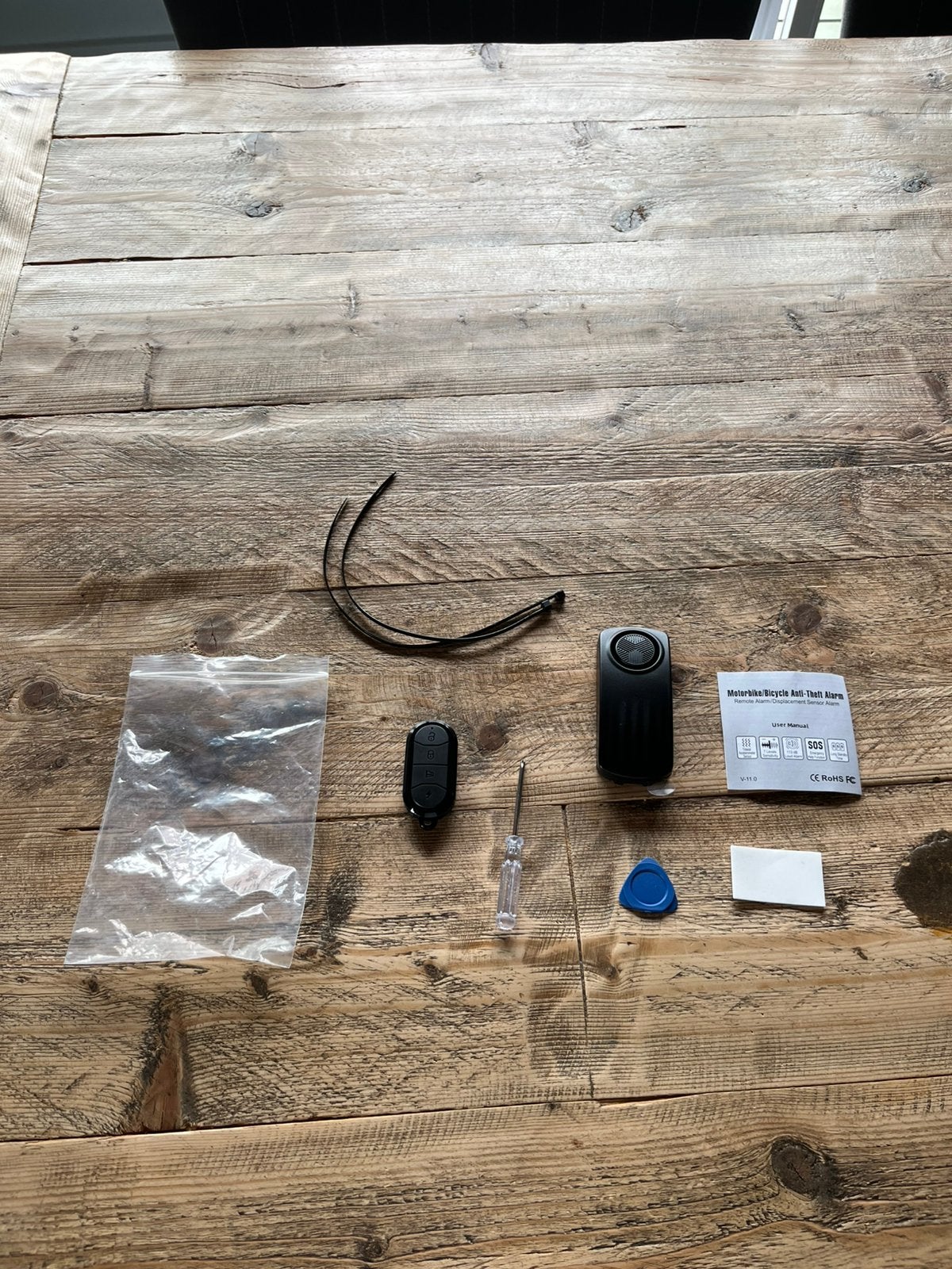 Fatbike/fiets/motorfiets/scooter  alarm, Ophalen of Verzenden, Alarm, Zo goed als nieuw, Kettingslot