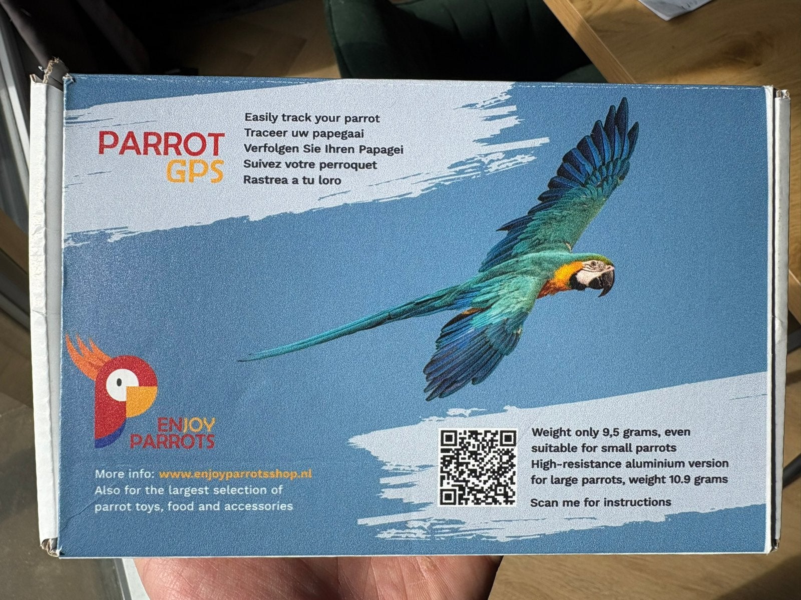 Enjoy Parrots- Ayama GPS tracker/zender Z.G.A.N!, Ophalen of Verzenden, Zo goed als nieuw