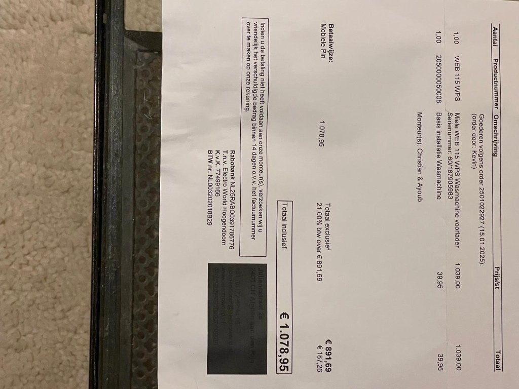 Foto 4 van Miele Web 115 WPS 8 kg Wasmachine ZO GOED ALS NIEUW