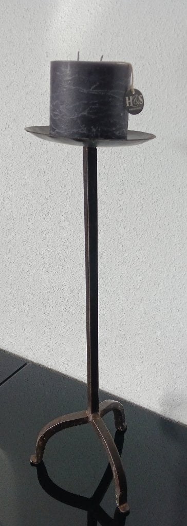 Stoere smeedijzeren kandelaar, Ophalen, Metaal, Kandelaar