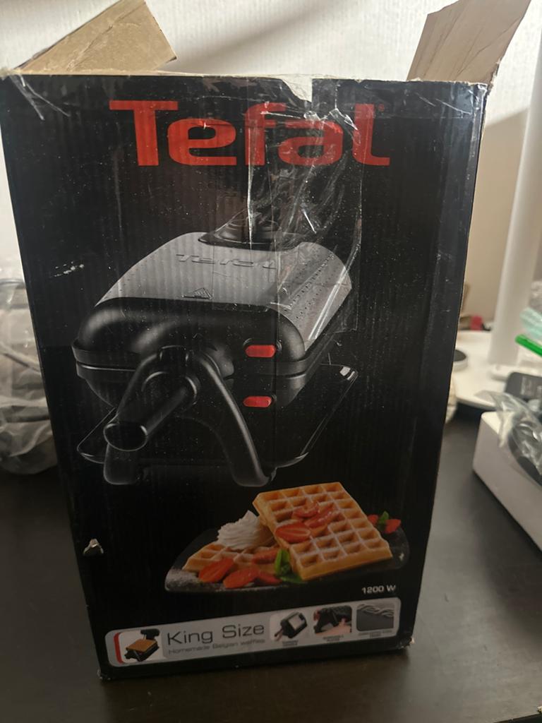 Tefal King Size Wafelijzer - Zo goed als nieuw, ., Ophalen of Verzenden, Zo goed als nieuw, .