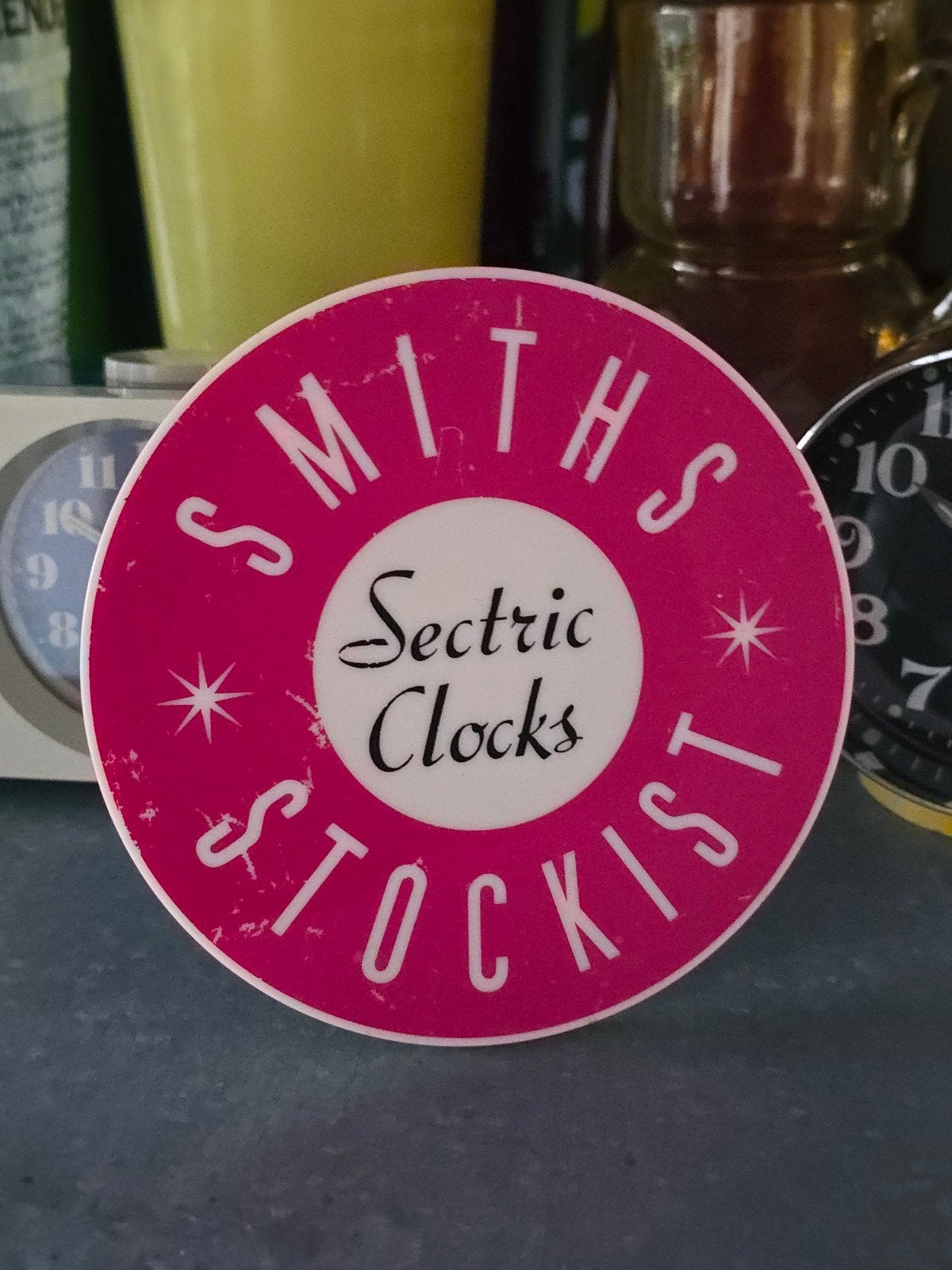 Vintage bakeliete bord van Smiths Sectric Clocks MID CENTURY, Verzamelen, Merken en Reclamevoorwerpen, Ophalen of Verzenden, Gebruikt