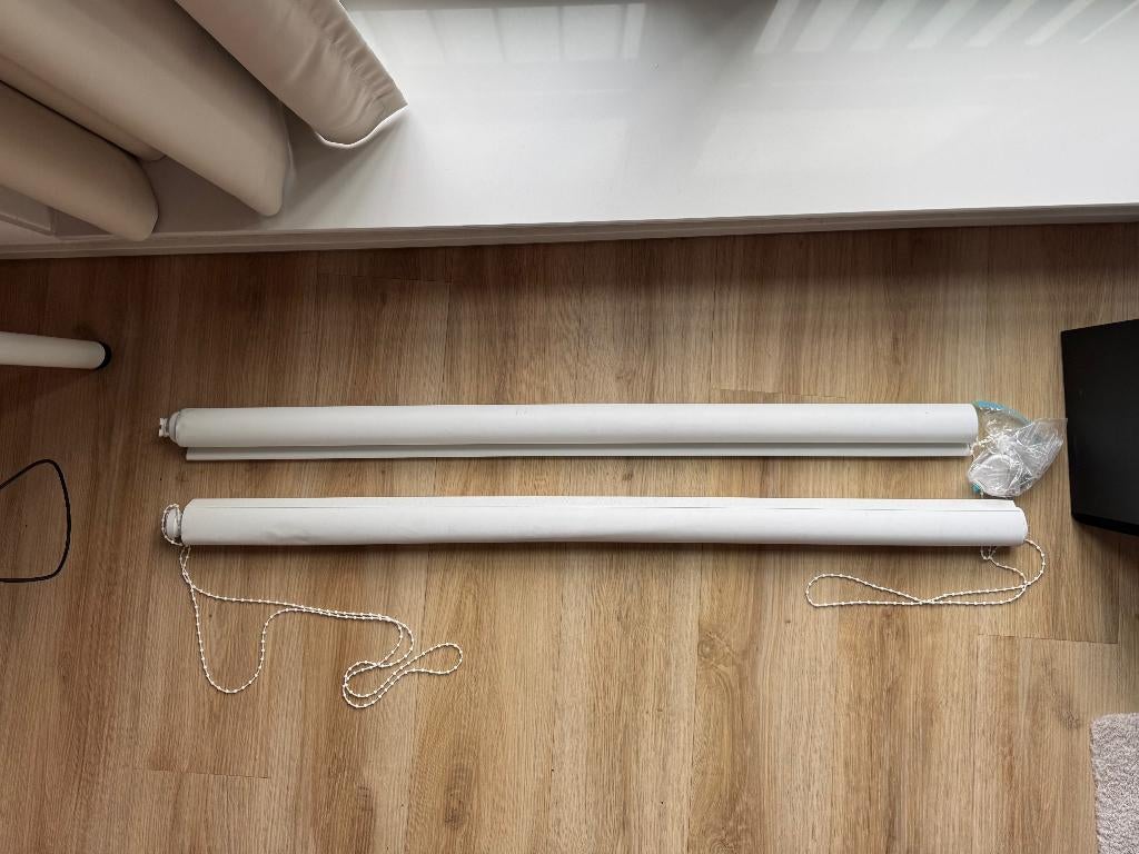 2x Rolgordijn 116/122 cm x 260 cm (op maat te snijden), Ophalen, Gebruikt, Wit