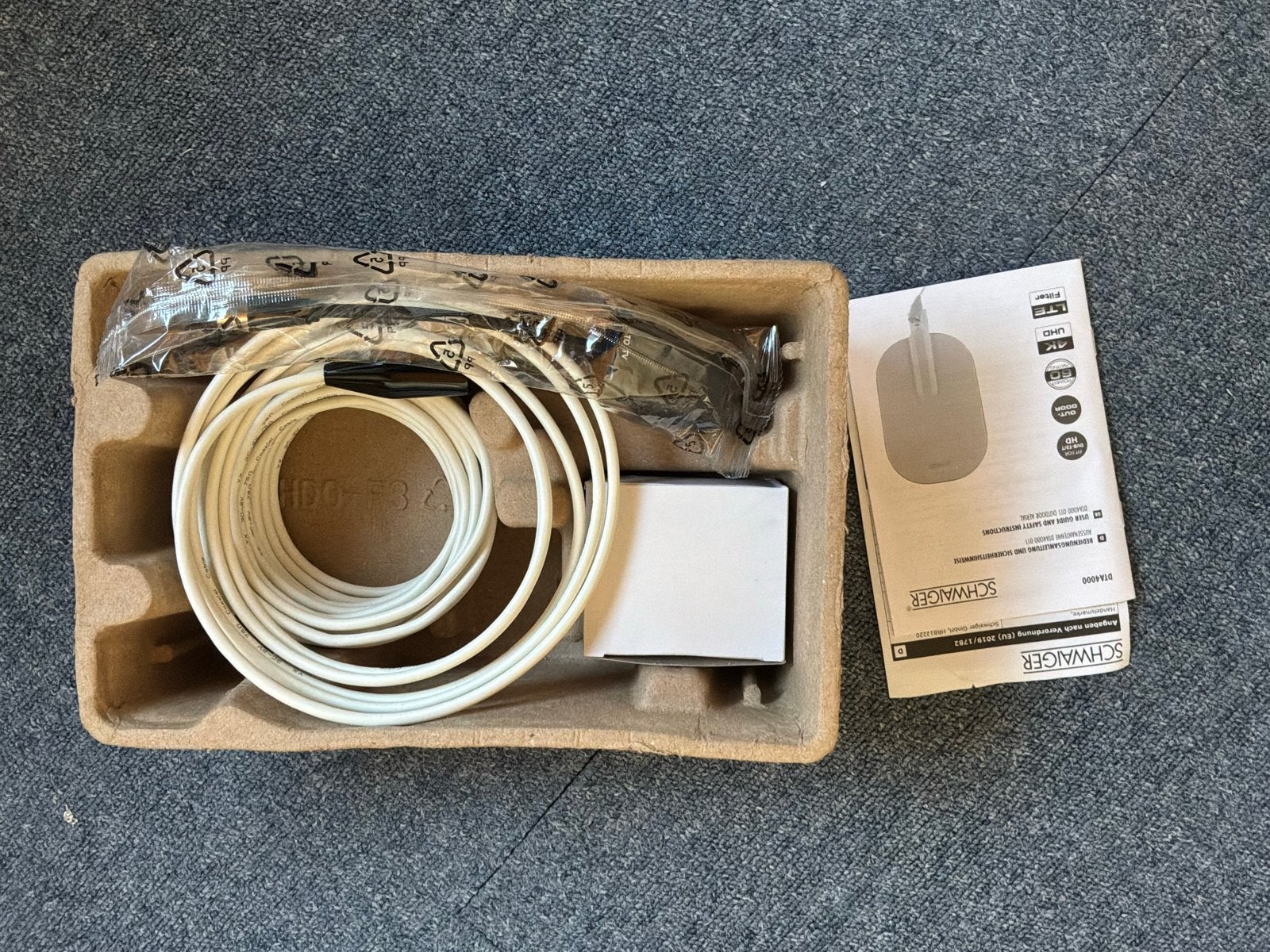 SCHWAIGER DVB-T2 HD benodigdheden. Let op, zonder antenne!, Telecommunicatie, Ophalen of Verzenden, Nieuw, Toebehoren