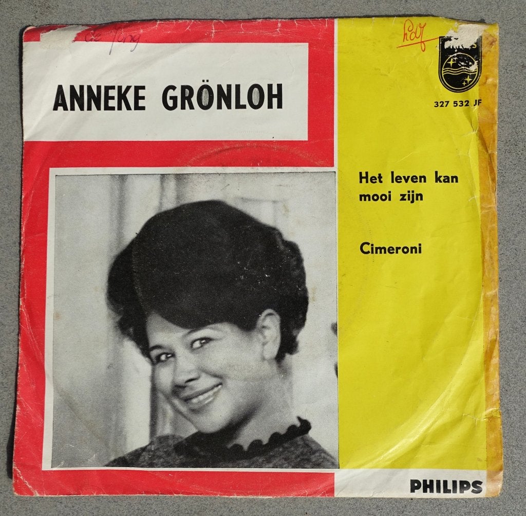 Anneke Gronloh - het leven kan mooi zijn - 7'' vinyl single, Cd's en Dvd's, Gebruikt, 7 inch, Overige typen, Nederlandstalig