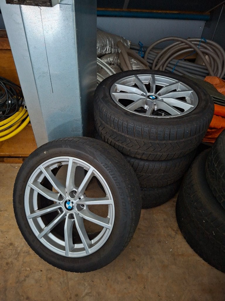 Bmw velgen 17 inch bridgestone RFT winterbanden, Ophalen, Gebruikt, BMW