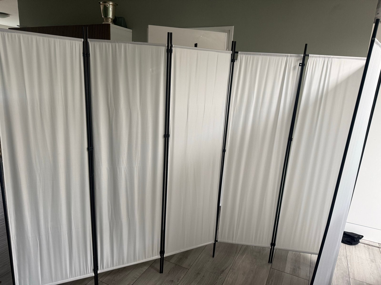 Kamerscherm 300x180 cm wit - 12 panelen totaal 6 m, Ophalen of Verzenden, Zo goed als nieuw