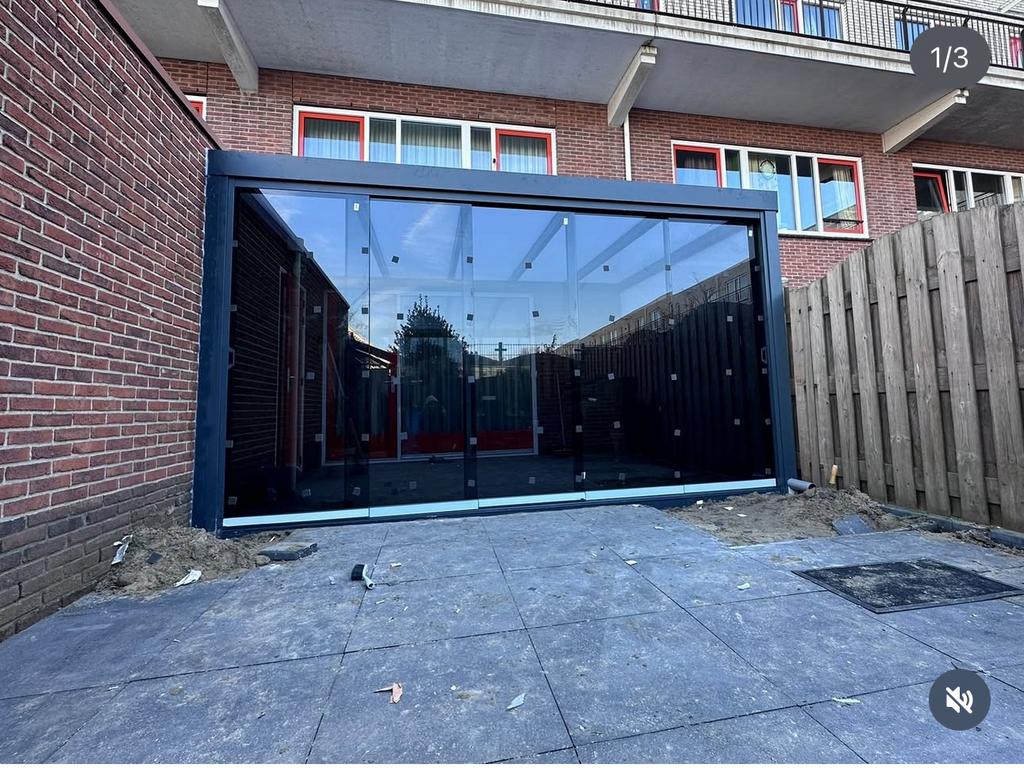 Complete Veranda 5X3 meter 4900 eu inc montage / inc btw !!, Tuin en Terras, Overkappingen, Ophalen, Zo goed als nieuw, Veranda