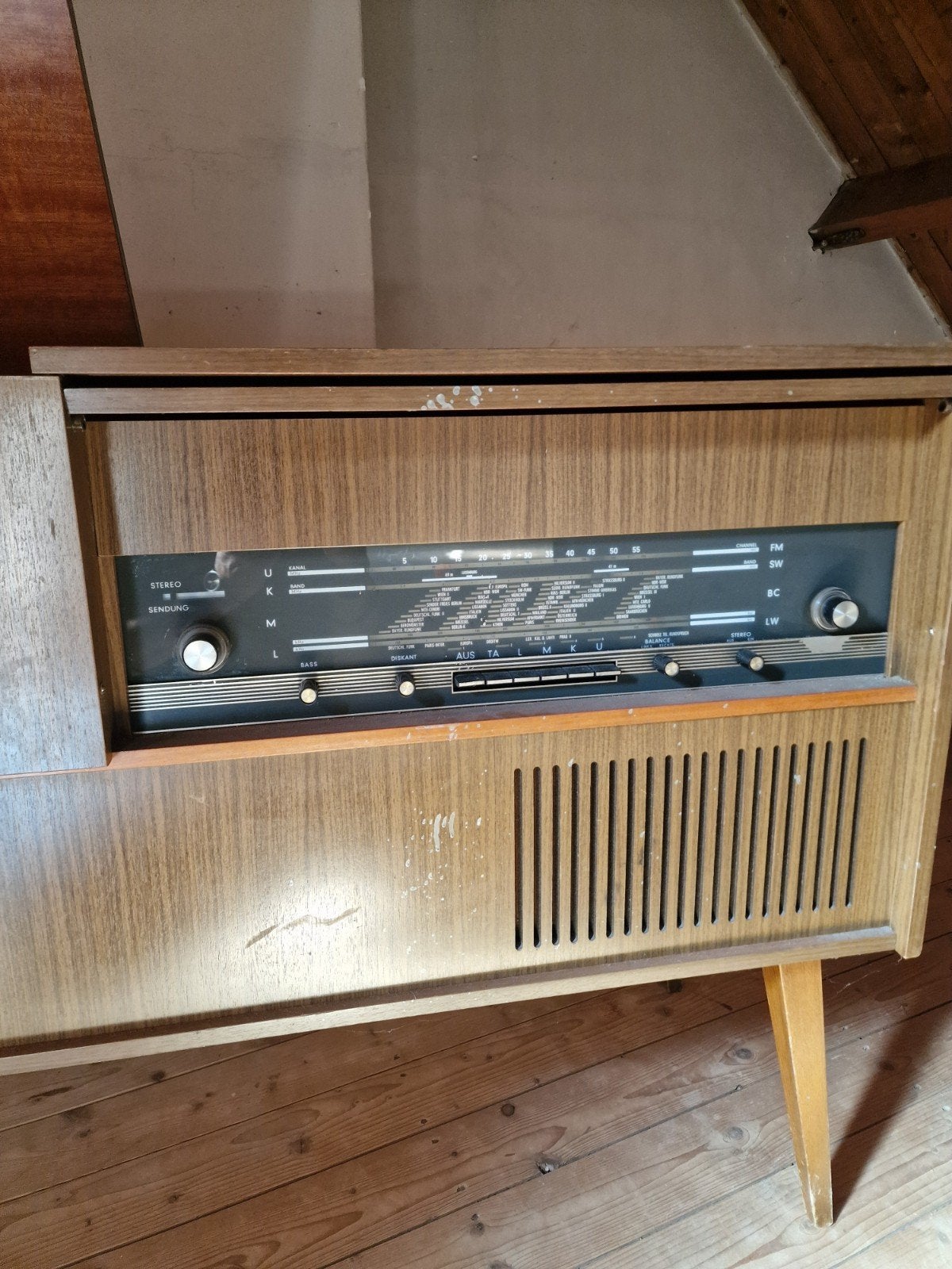 Vintage Loewe Opta Platenspeler met Radio - Jaren '60, Audio, Tv en Foto, Ophalen, Niet werkend, Platenspeler, Overige merken