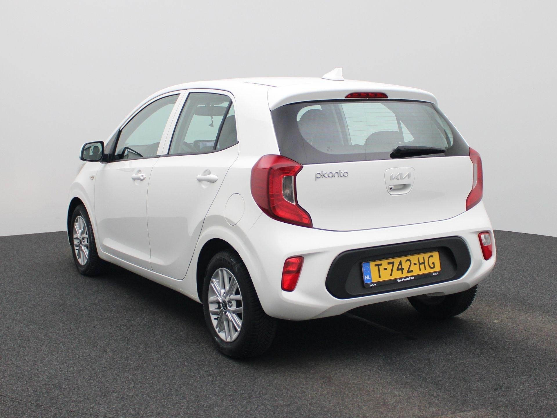 Kia Picanto 1.0 DPi DynamicLine Apple Carplay | Android Auto, Stof, Gebruikt, 4 stoelen, Wit