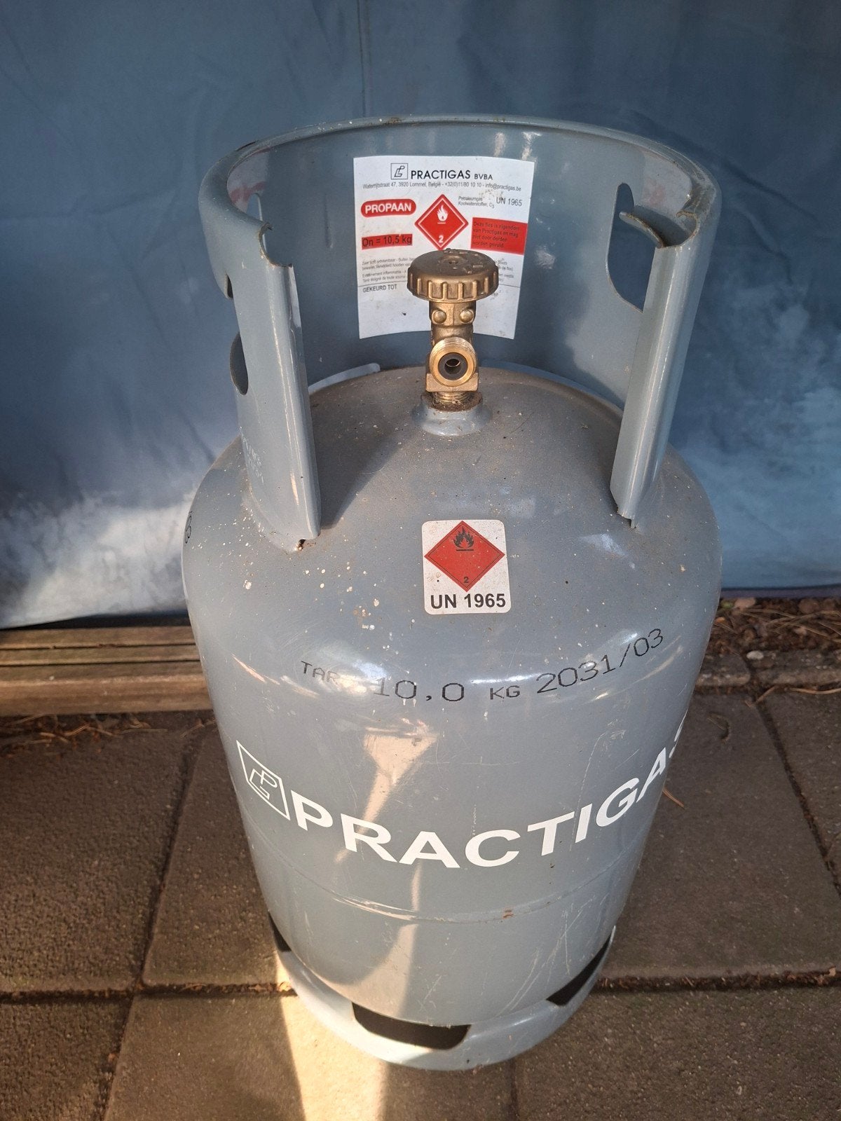 Practigas propaan gasfles 10,5 kg (leeg), Ophalen, Gebruikt