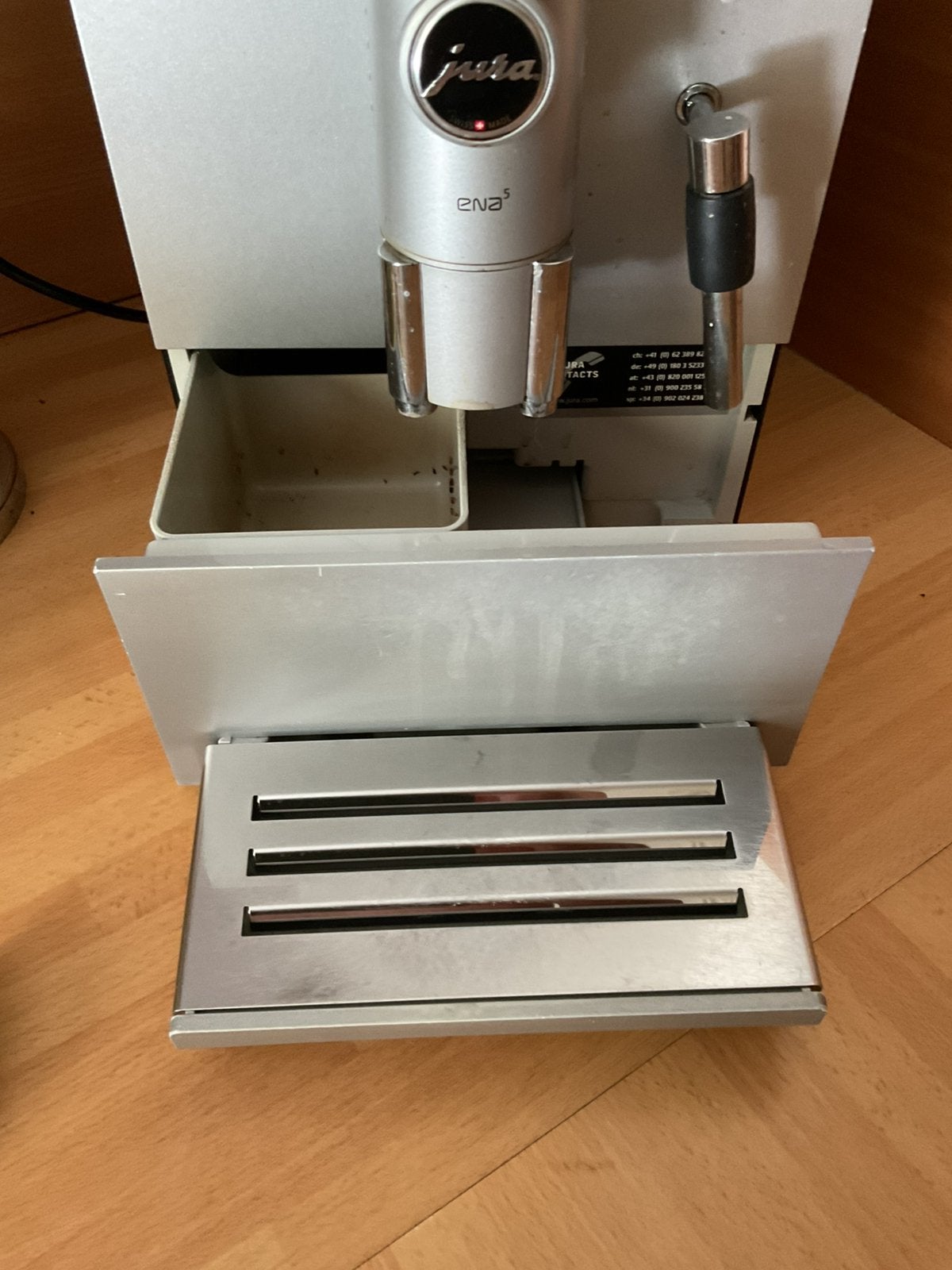 Jura ENA 5 Koffiebonenapparaat met reinigingsmiddelen, Gebruikt, Koffiemachine, Koffiebonen, Ophalen