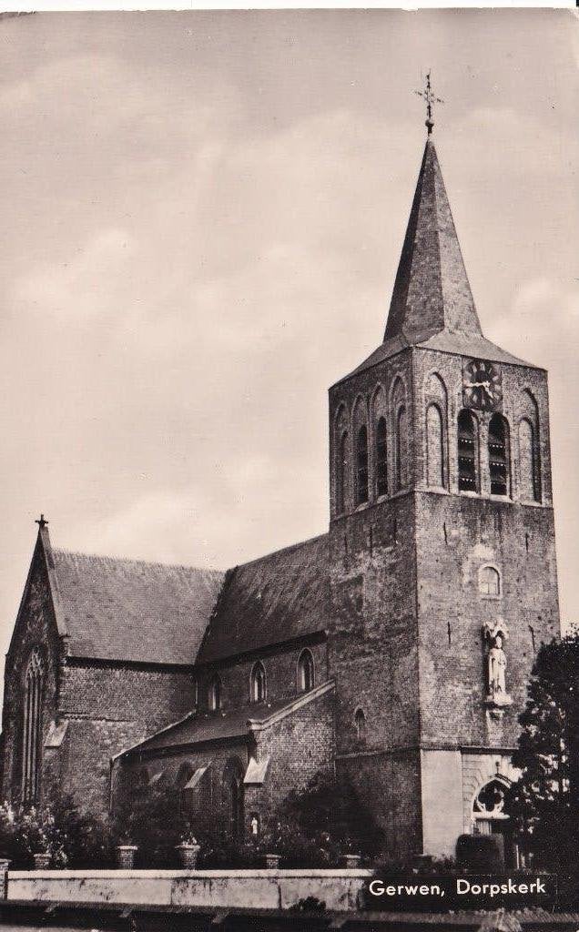 Gerwen dorpskerk, Ophalen of Verzenden, 1960 tot 1980, Gelopen, Noord-Brabant