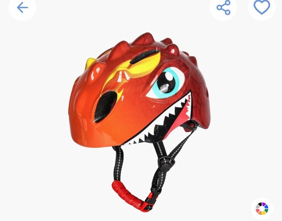 Wozinsky Kinderfietshelm S - Draak Motief - Rood, Fietsen en Brommers, Fietsaccessoires | Fietshelmen, S, Jongen of Meisje, Nieuw