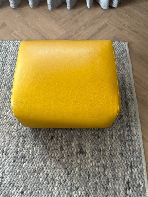 leolux hockers  (Poefen), Huis en Inrichting, Ophalen, 50 tot 75 cm, Zo goed als nieuw, Leer