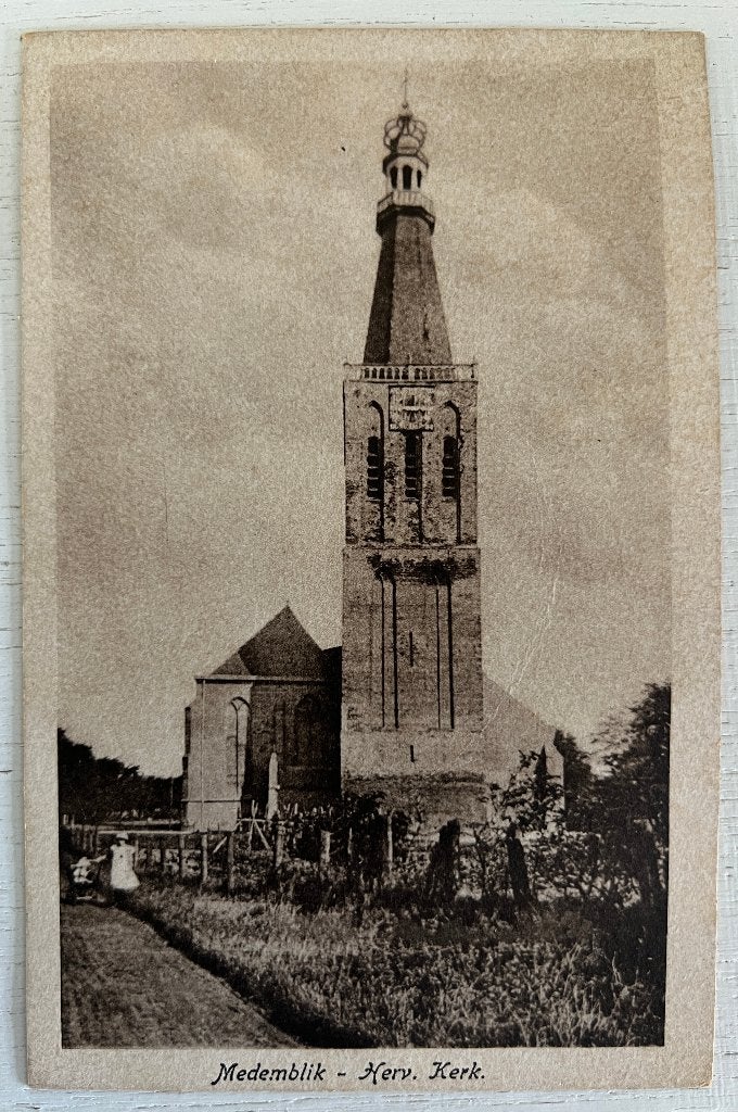 Oude Ansichtkaart - Medemblik - Herv. Kerk, Verzamelen, Ophalen of Verzenden, Voor 1920, Ongelopen, Noord-Holland