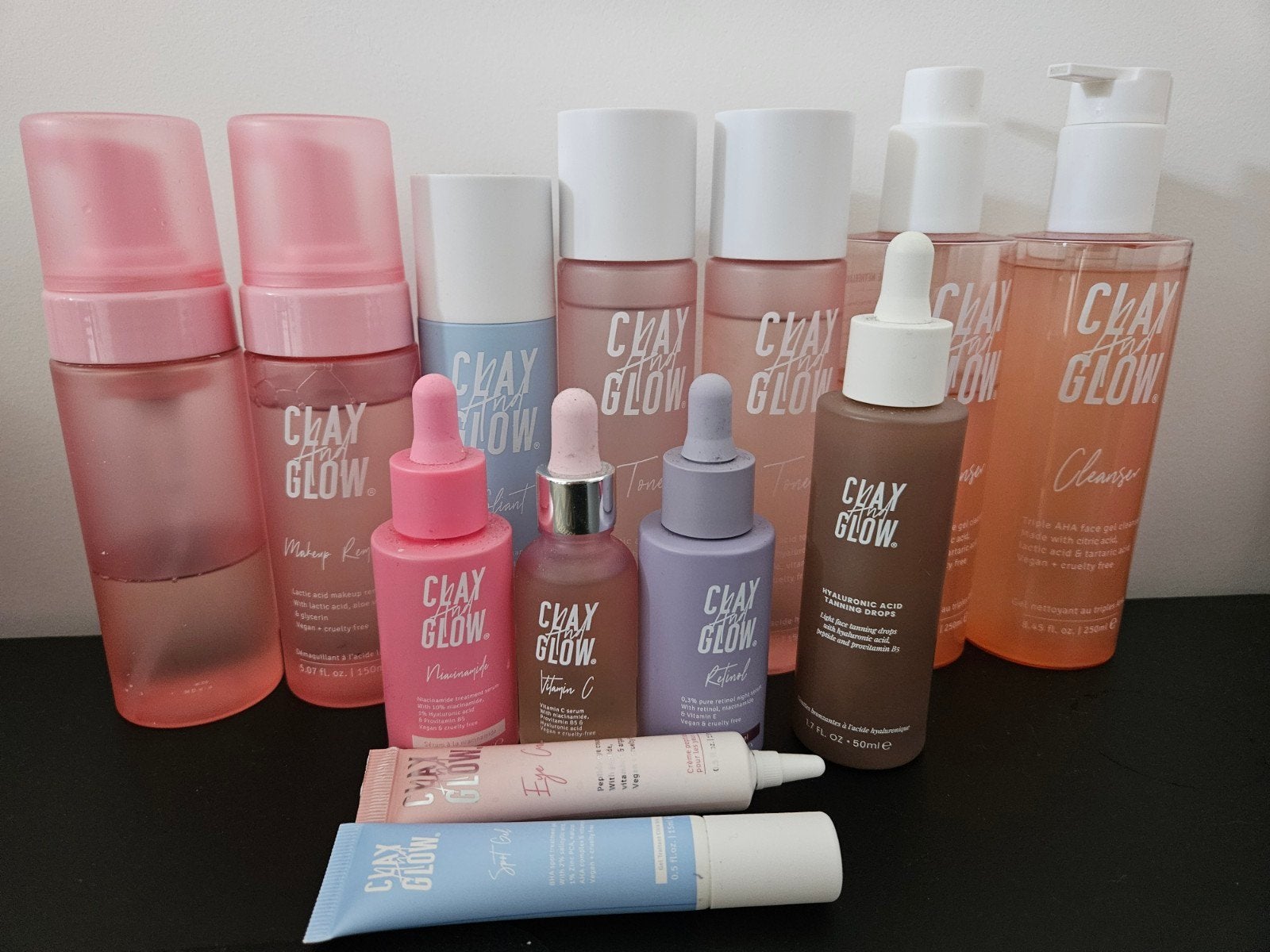 Clay and Glow producten, Sieraden, Tassen en Uiterlijk, Uiterlijk | Cosmetica en Make-up, Ophalen of Verzenden, Gebruikt, Gehele gezicht