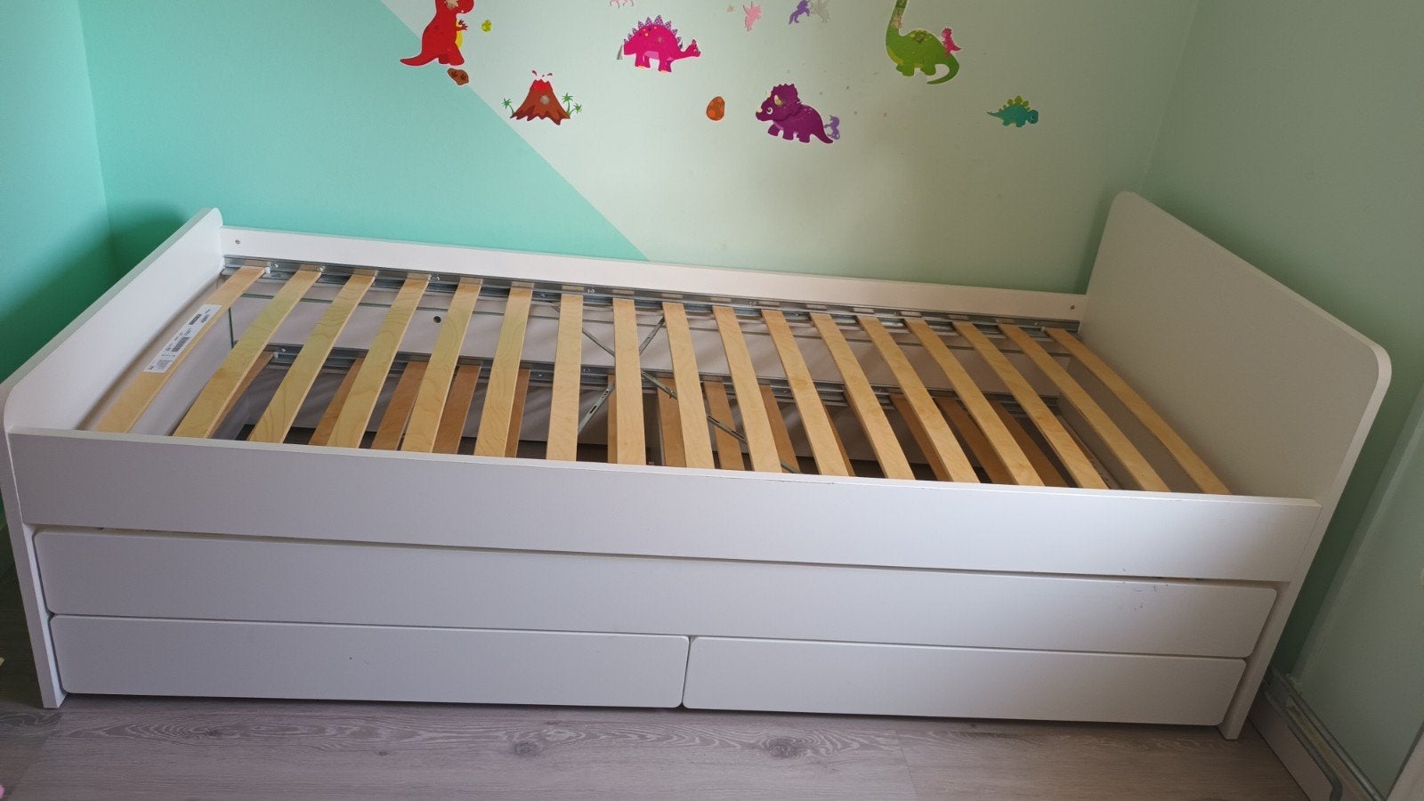 ikea bed slakt met onderbed en lades, Ophalen of Verzenden, Gebruikt, 180 cm of meer, 85 tot 100 cm