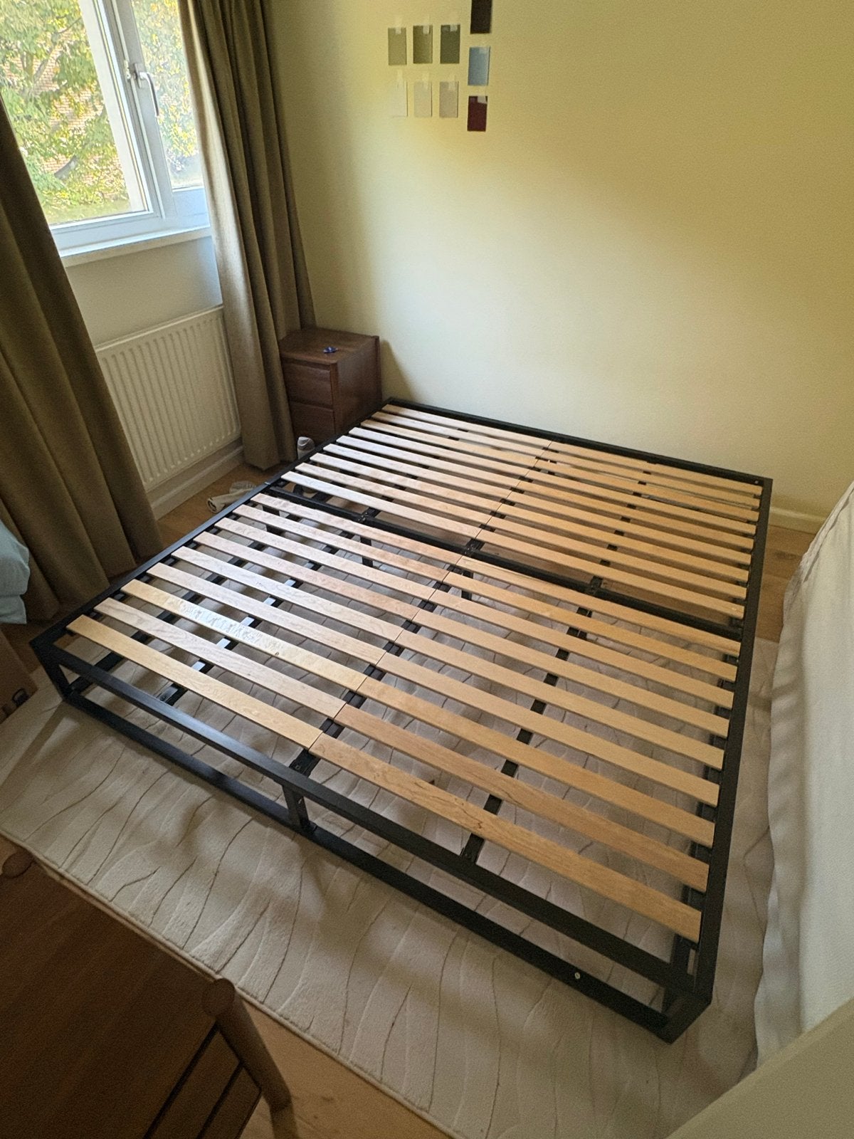 Emma bedframe 180x200cm -  5 okt ophalen in Amsterdam Noord, Ophalen, Zwart, Tweepersoons, Zo goed als nieuw