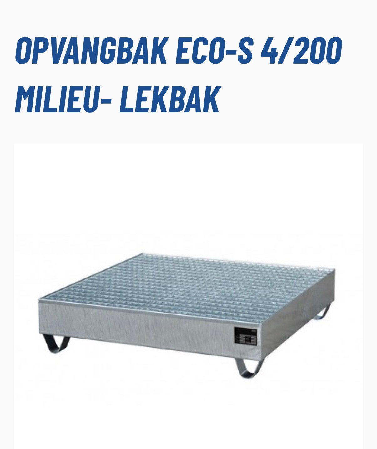 Opvangbak / lekbak / milieu bak / olie drum vat bak, Ophalen, Overige typen, Zo goed als nieuw, Onbekend