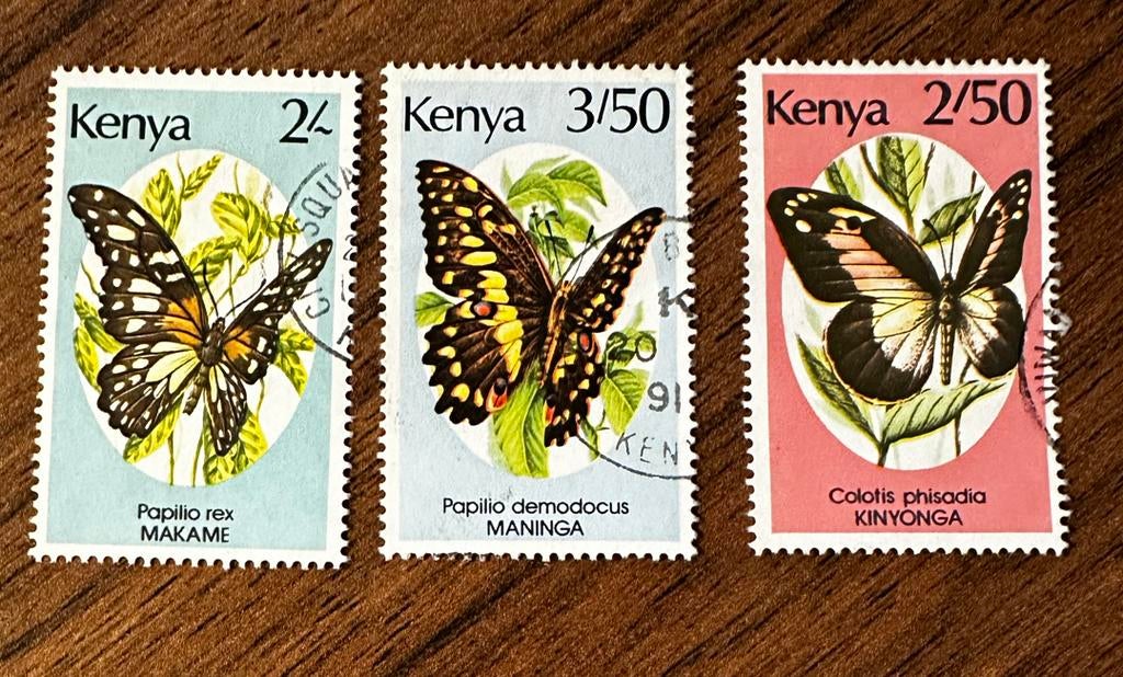 Kenia 1988 vlinders gestempeld postzegels, Ophalen of Verzenden, Gestempeld