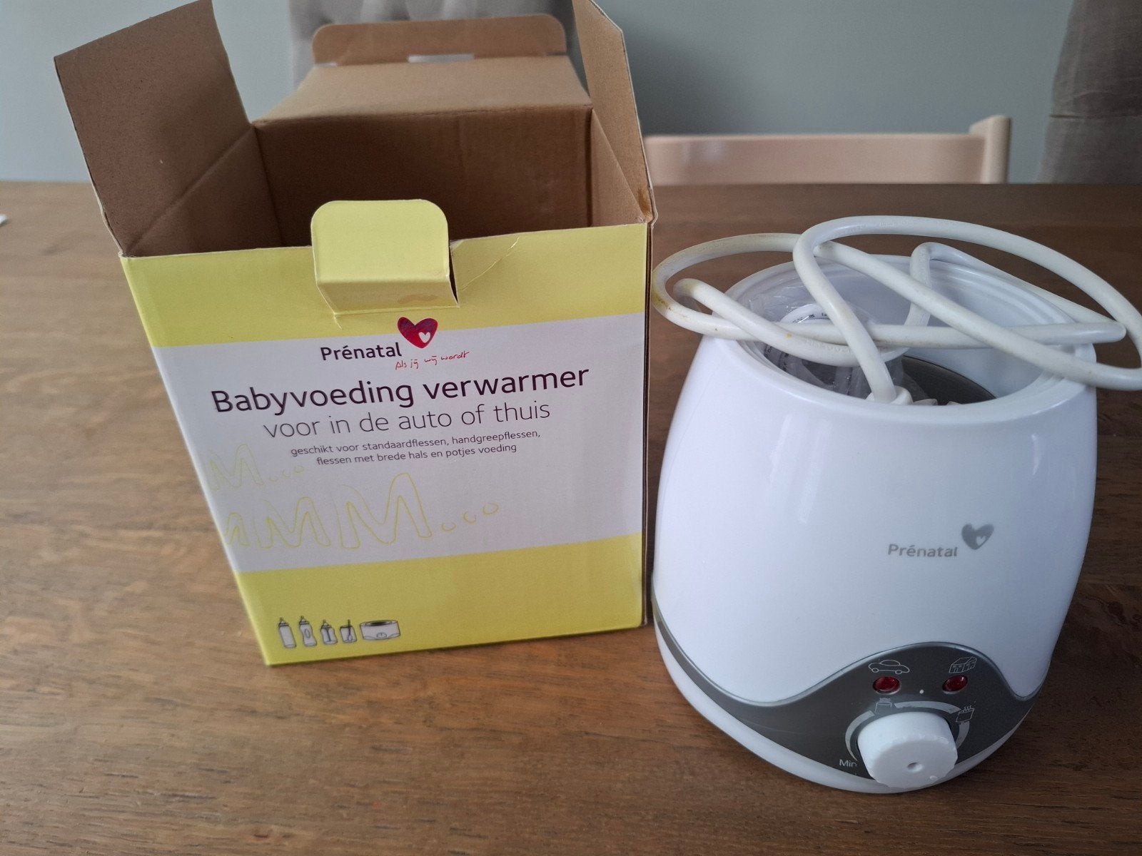 Fles-/babyvoeding verwarmer voor thuis en in auto, merk Pren, Ophalen of Verzenden, Zo goed als nieuw, Draagbaar, Flessen- of potjesverwarmer