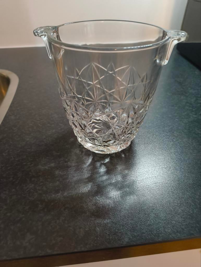 Glazen ijsemmer met handvatten - Vintage design, Ophalen