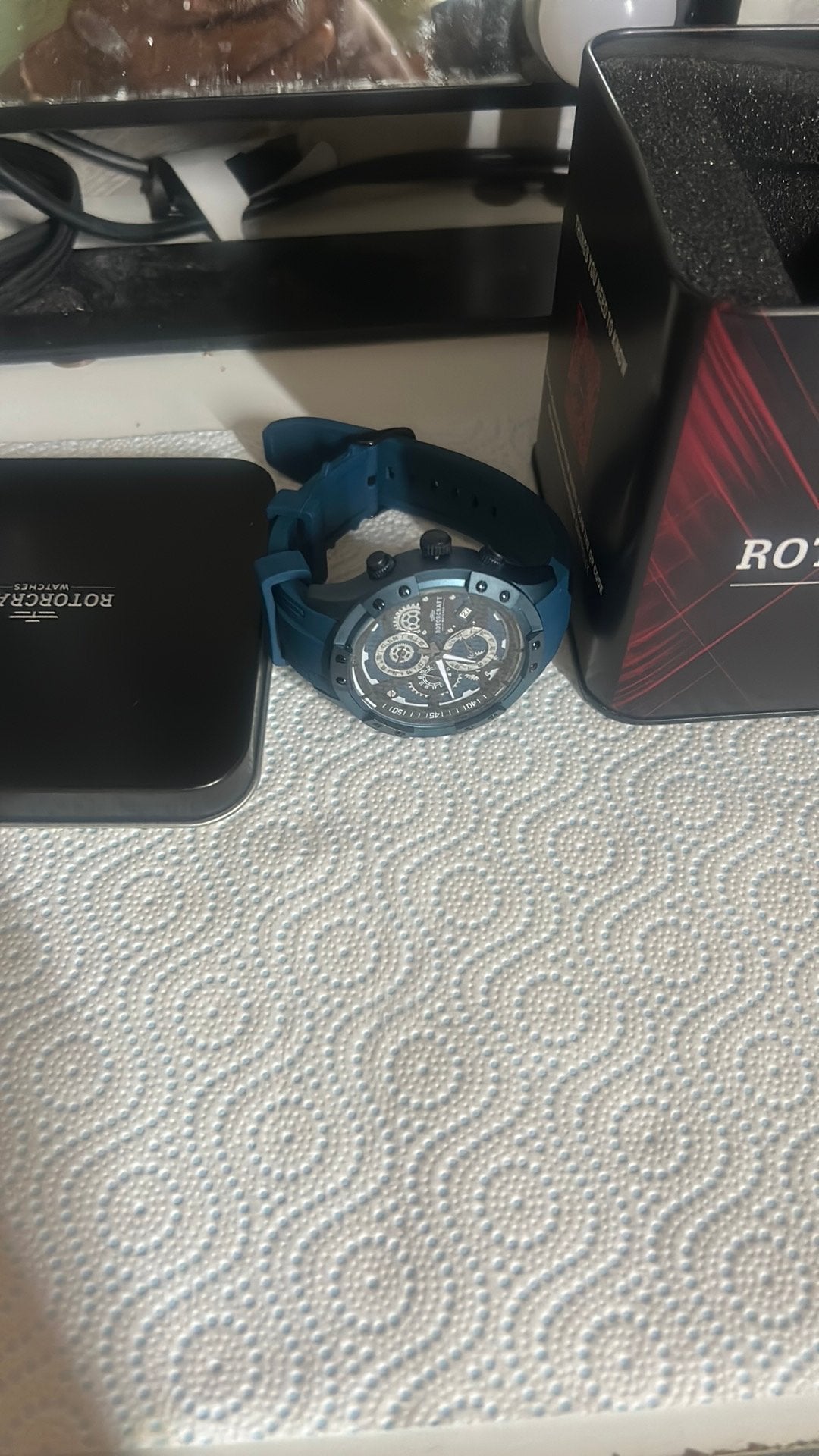 Rotercraft horloge compass Chronograaf, Sieraden, Tassen en Uiterlijk, Horloges | Heren, Ophalen of Verzenden, Zo goed als nieuw