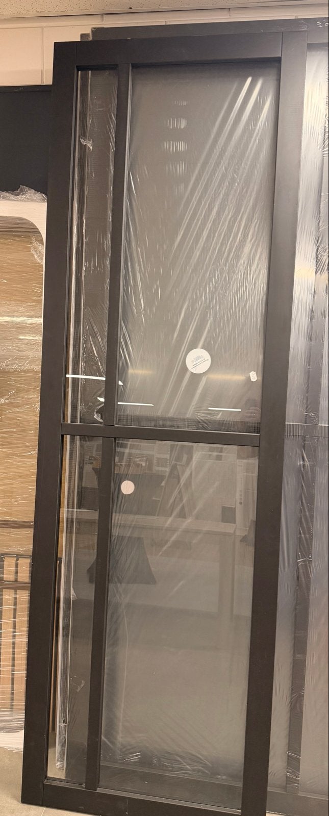 Moderne Zwarte Binnendeur met Glas, 80 tot 100 cm, 215 cm of meer, Binnendeur, Nieuw