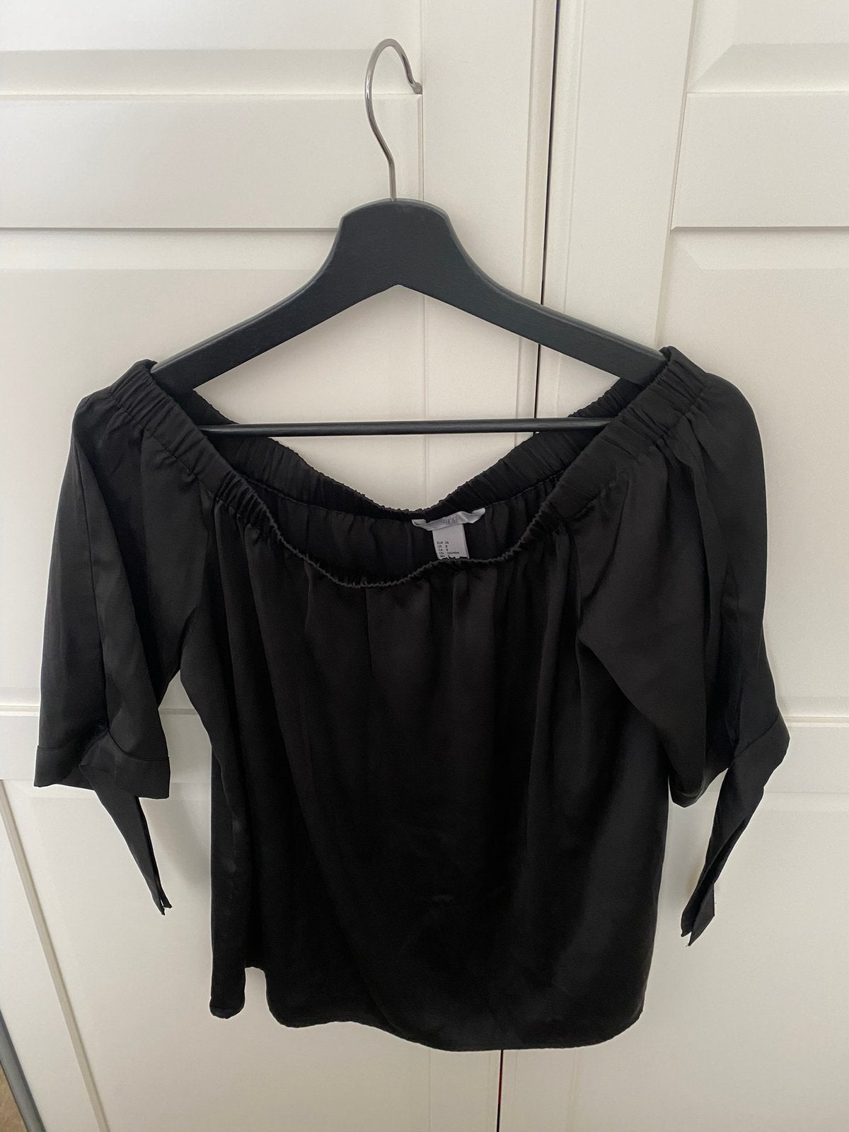 Strapless / bandeau top, Kleding | Dames, Tops, Zo goed als nieuw, Maat 38/40 (M), Zwart, Korte mouw, Ophalen of Verzenden