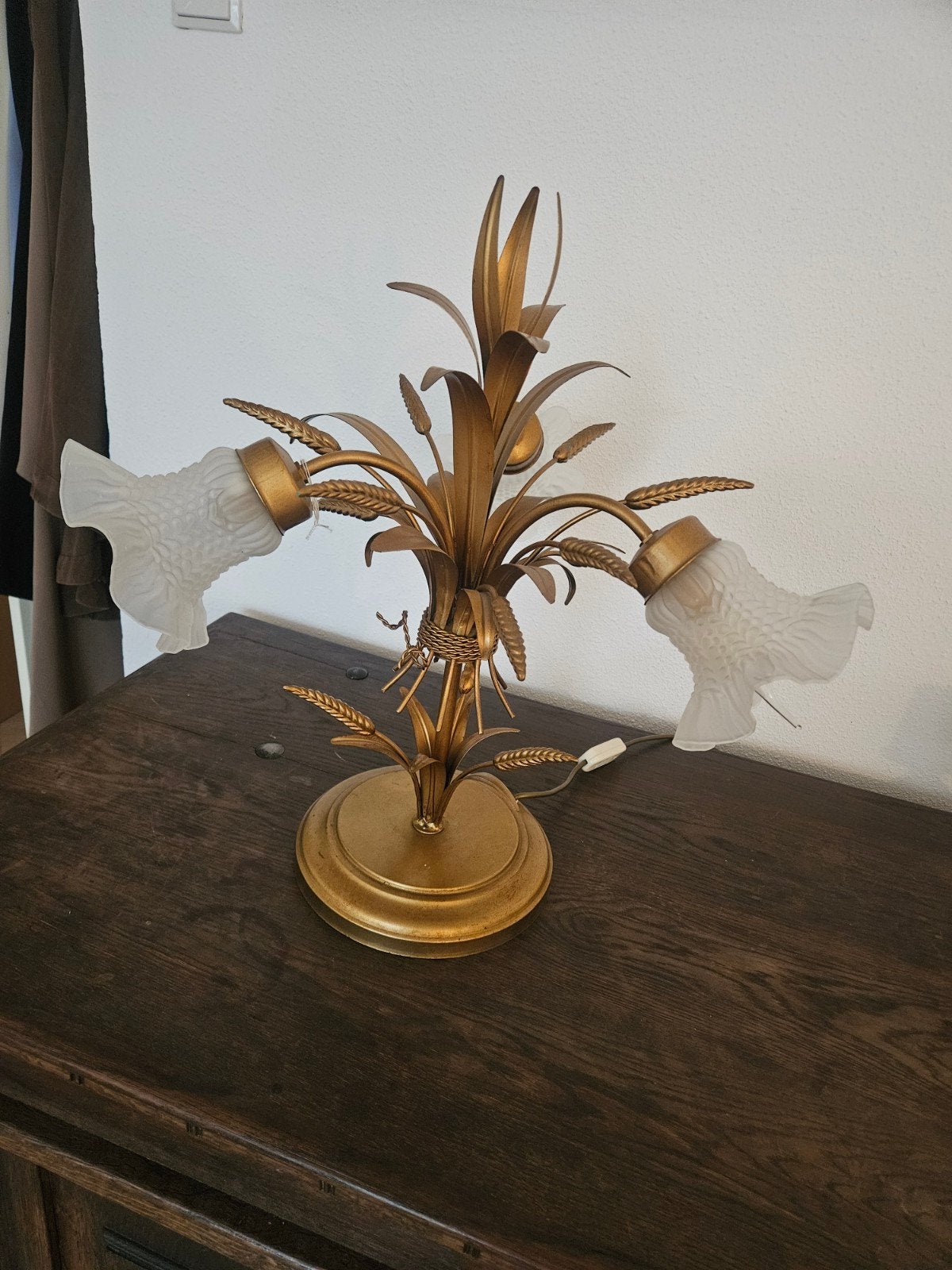Vintage Hollywood Regency Tafellamp Korenaar  Hans Kö, Ophalen