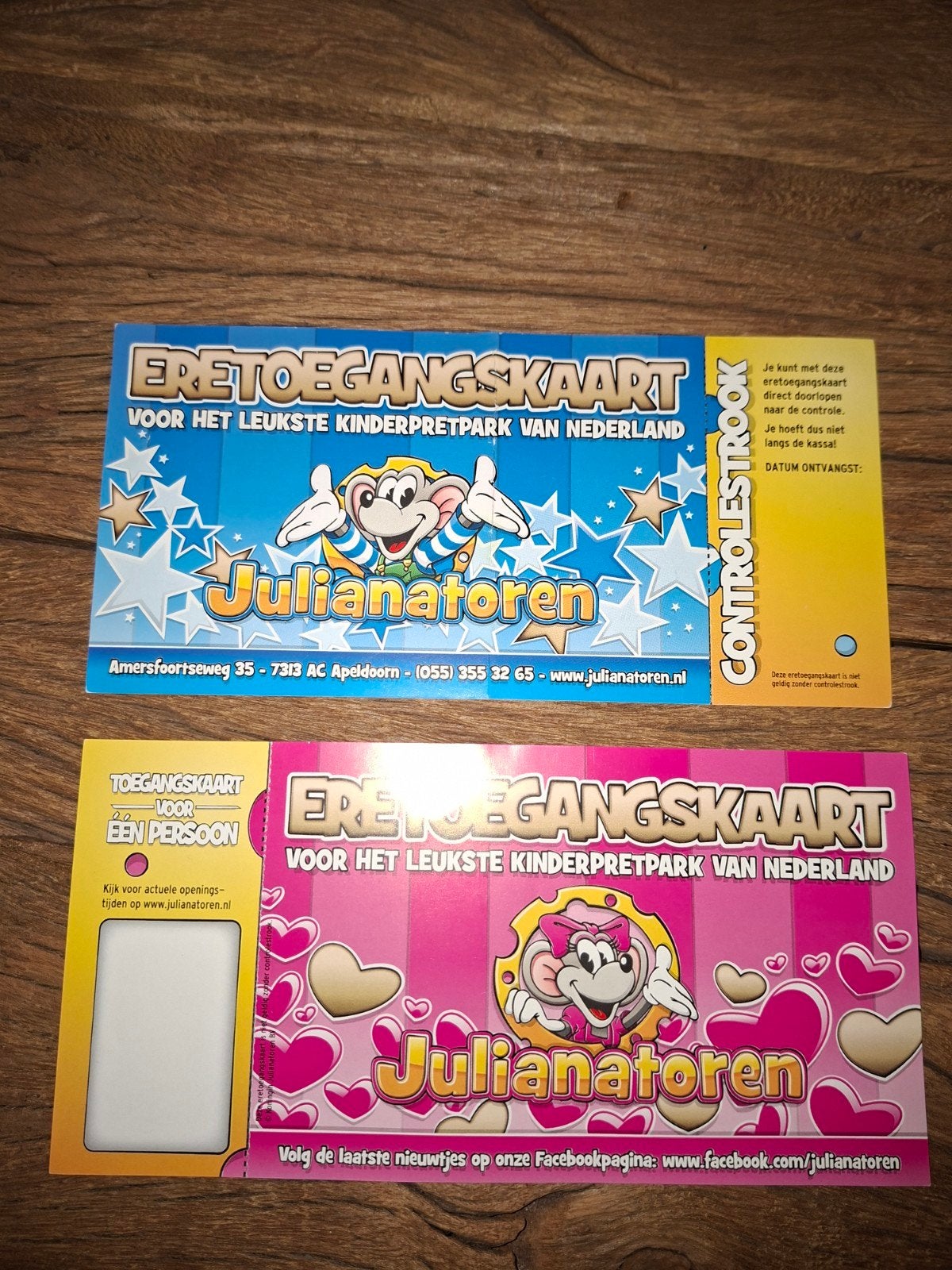 Te koop julianatoren entree ticket, Tickets en Kaartjes, Eén persoon, Ticket of Toegangskaart