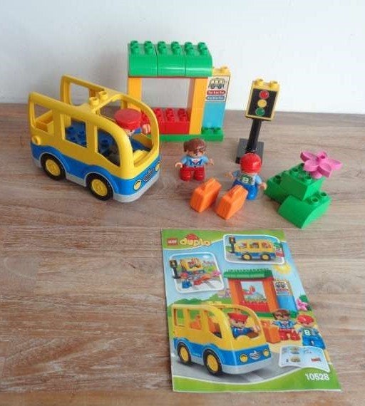 Lego Duplo set schoolbus 10528 compleet met boekje, Ophalen of Verzenden, Zo goed als nieuw, Compleet, Duplo