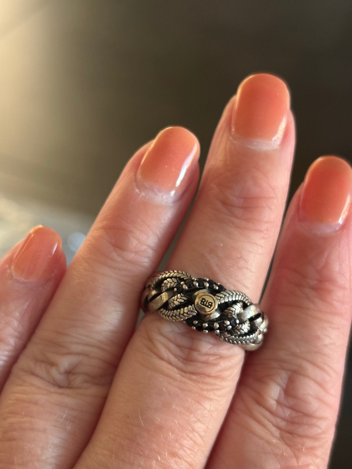 Buddha to Buddha Nathalie Ring - Zilver met 14K Goud, Ophalen of Verzenden, Zo goed als nieuw, 17 tot 18, Dame of Heer