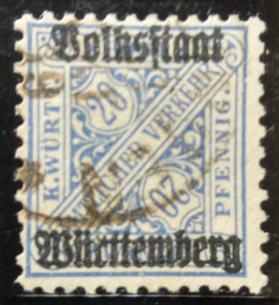 Duitsland - Württemberg mi. dienst 264b, Postzegels en Munten, Ophalen of Verzenden, Overige periodes, Gestempeld