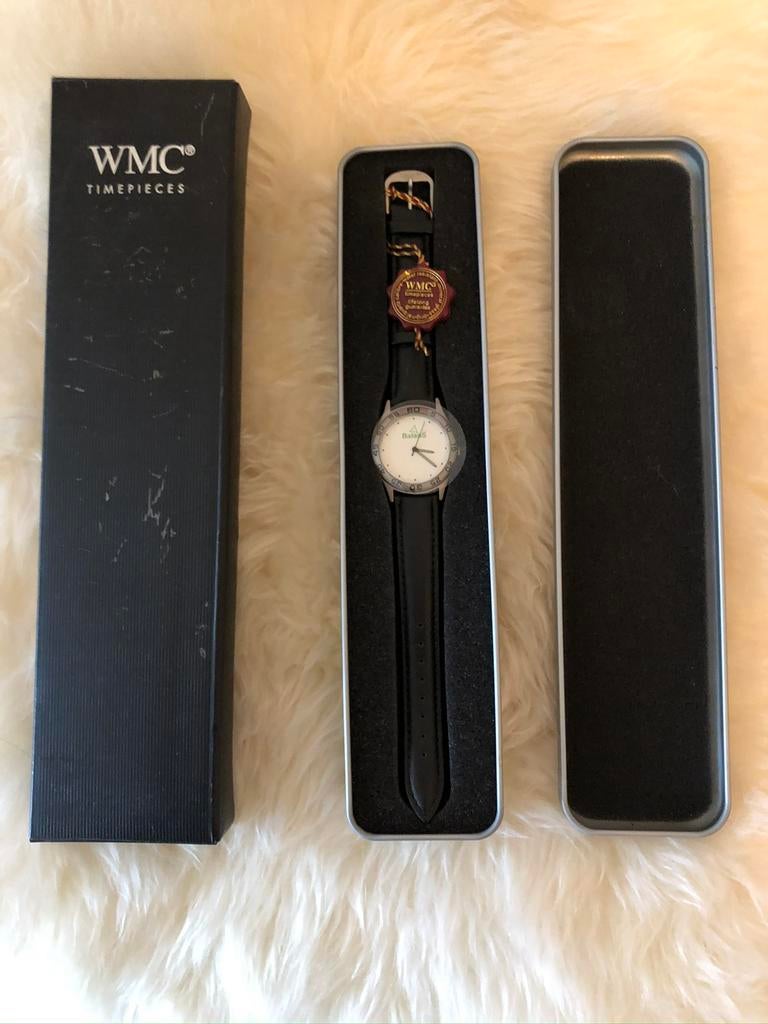 WMC Excellence horloge, zwart leren band.Nieuw in verpakking, Sieraden, Tassen en Uiterlijk, Horloges | Heren, Overige merken