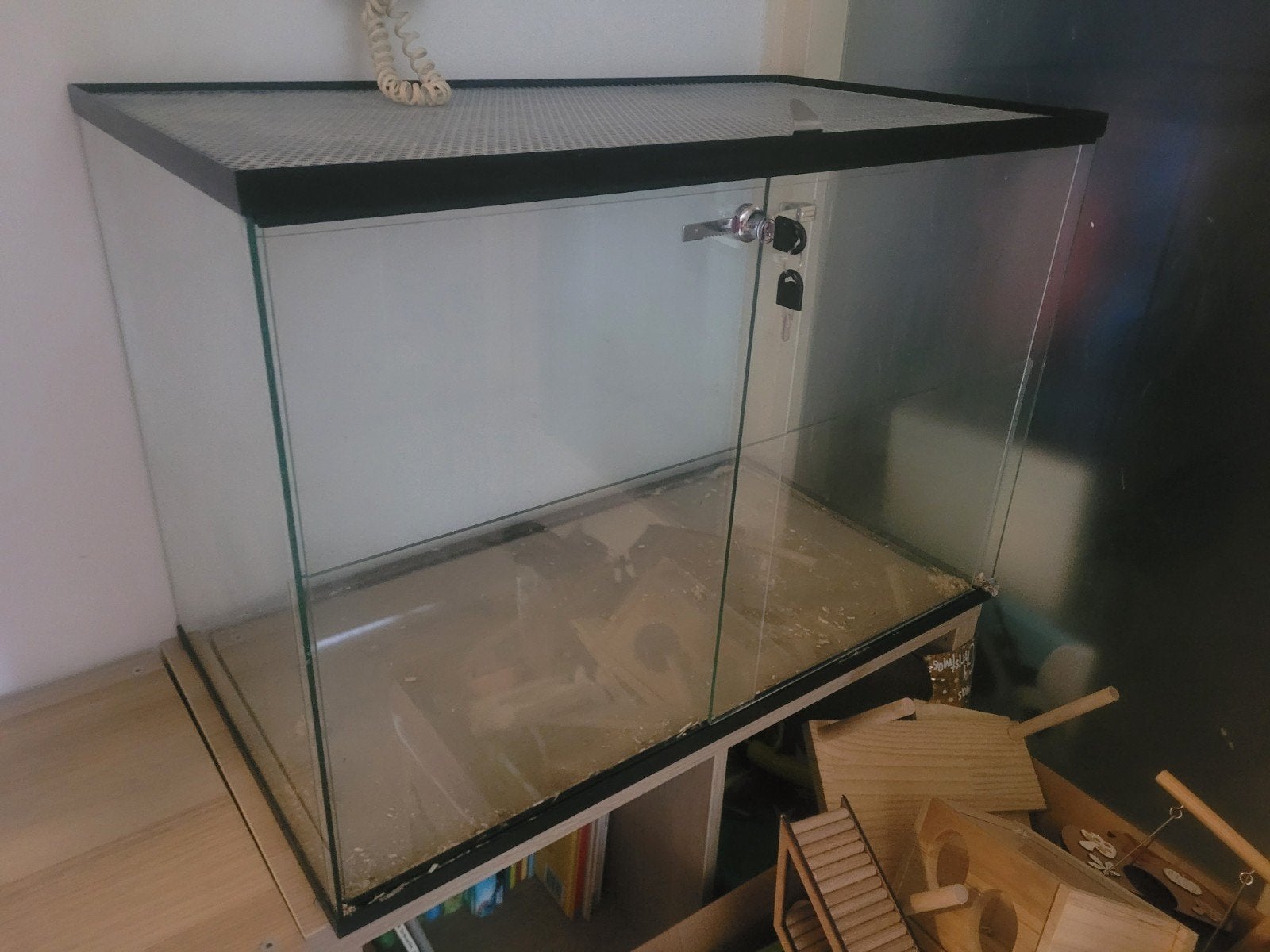 glazen hok/kooi, Dieren en Toebehoren, Ophalen, Kooi, Hamster, Minder dan 60 cm