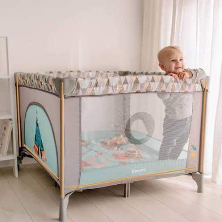 LIONELO Lene Box / Reisbed + boxkleed, 100x100cm nieuw, Ophalen, Nieuw, Reisbedje