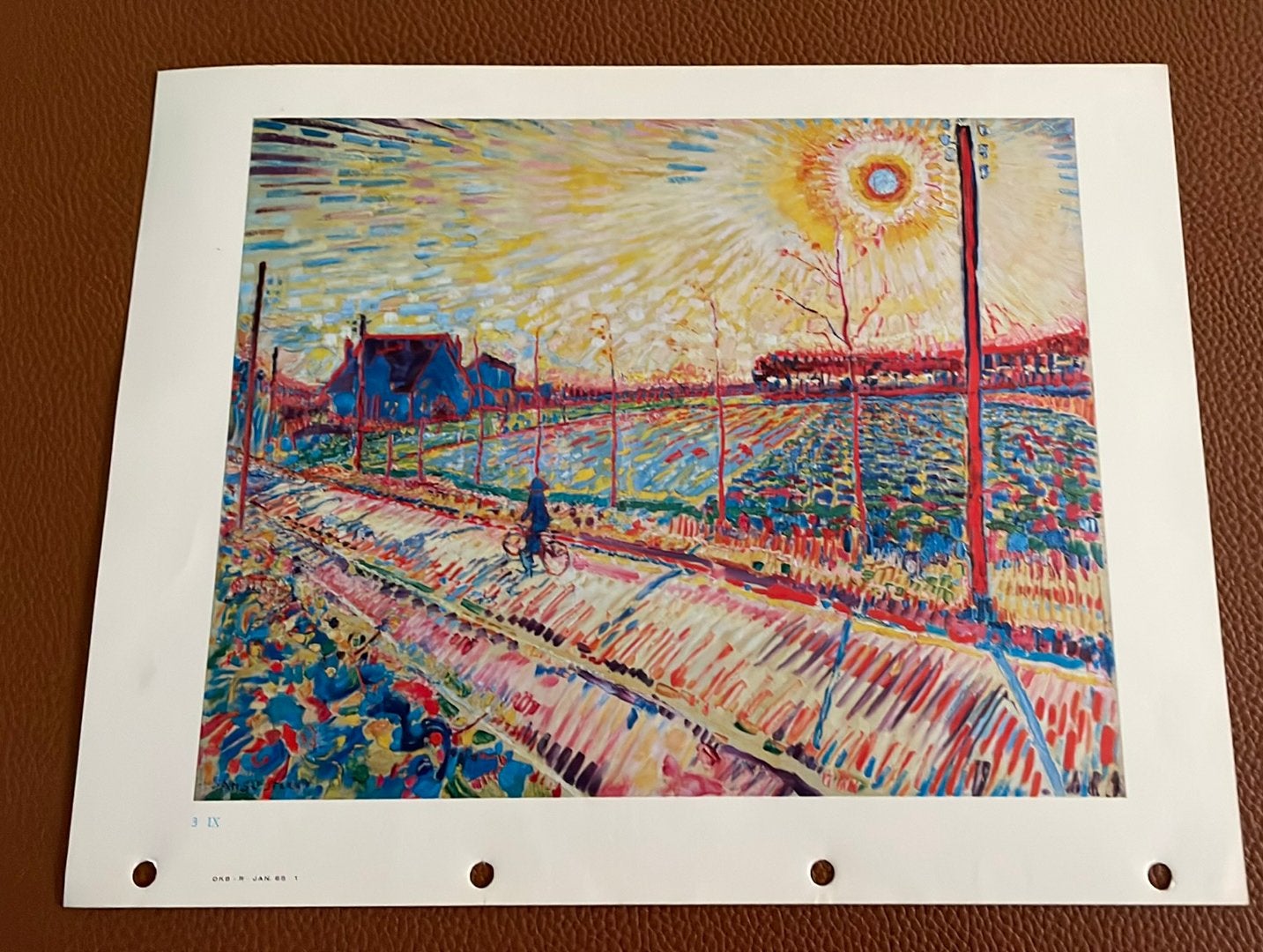 Jan Sluiters Landschap te Laren Oktoberzon, Ophalen of Verzenden