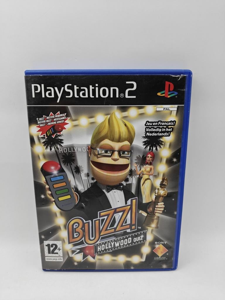 Buzz! Hollywood Quiz PS2, Gebruikt, Overige genres, Eén computer, Ophalen of Verzenden