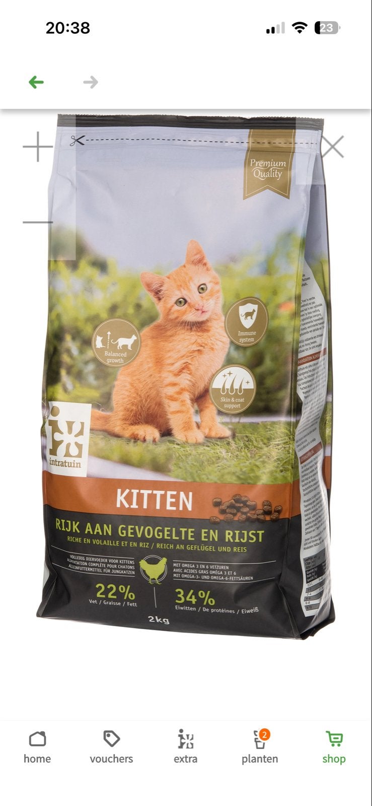 Kittenvoer, Ophalen, Kat