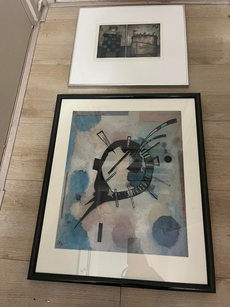 Abstract kunst schilderij / Marjan Smit (1999) / Gelbe Mitte, Antiek en Kunst, Ophalen of Verzenden