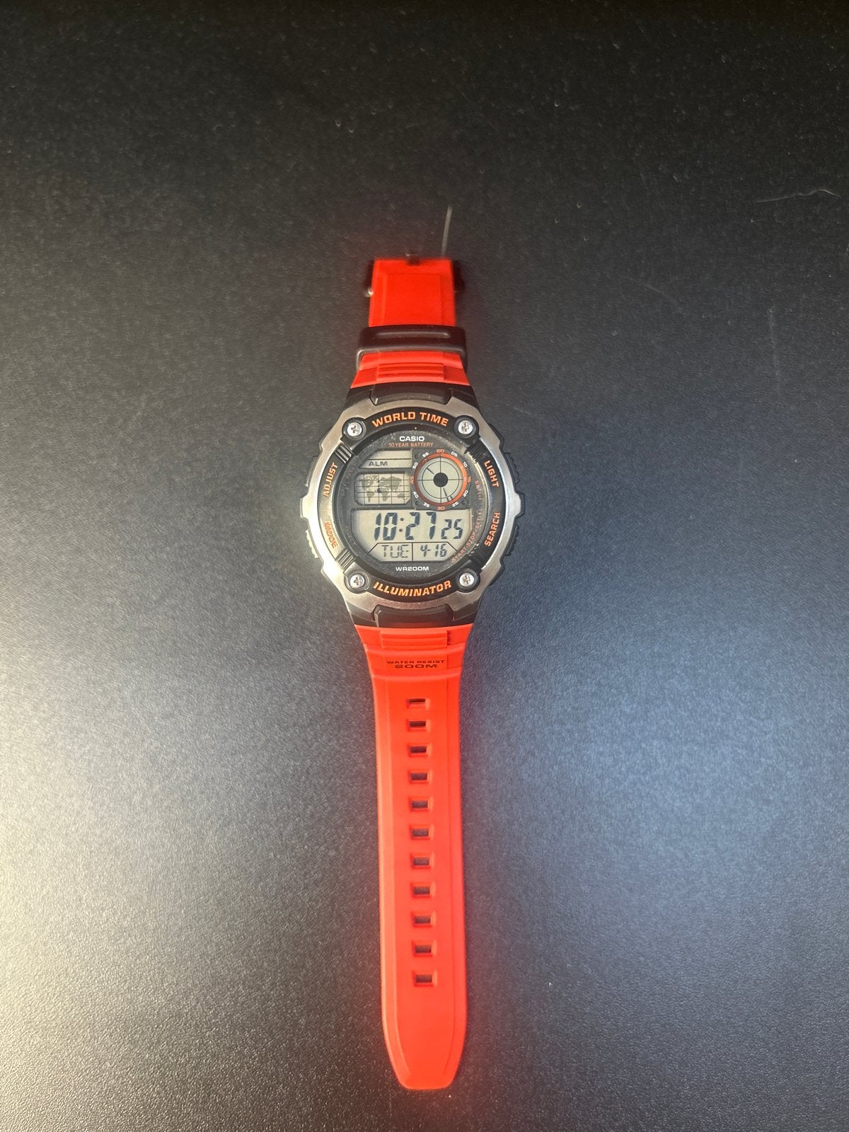 Casio Horloge Oranje, Casio, Kunststof, Polshorloge, Ophalen of Verzenden