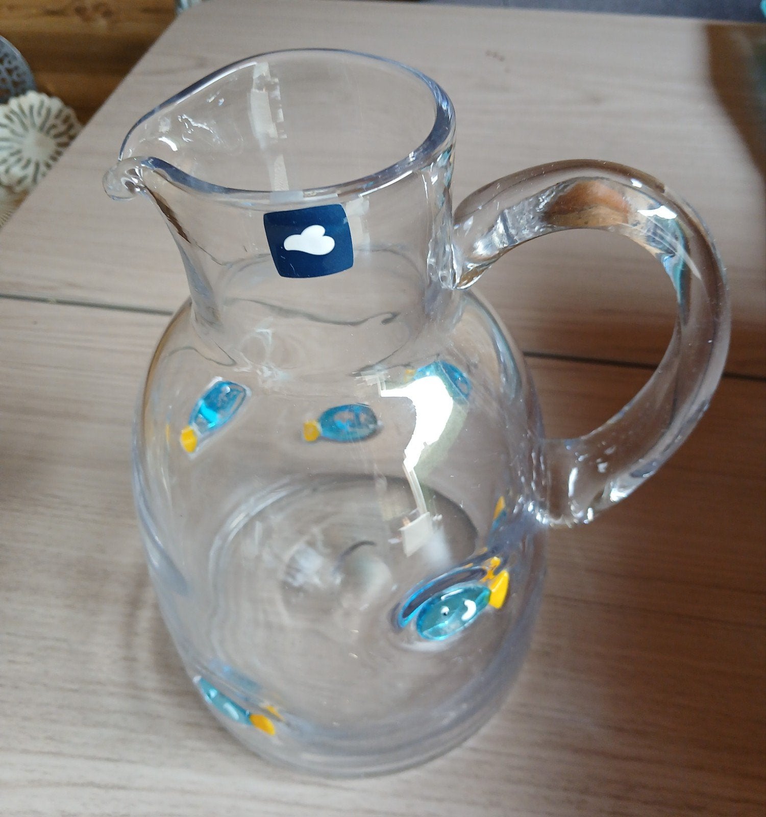 Glazen karaf met vrolijke visjes - Leonardo, Kan, Overige merken, Ophalen of Verzenden, Overige stijlen