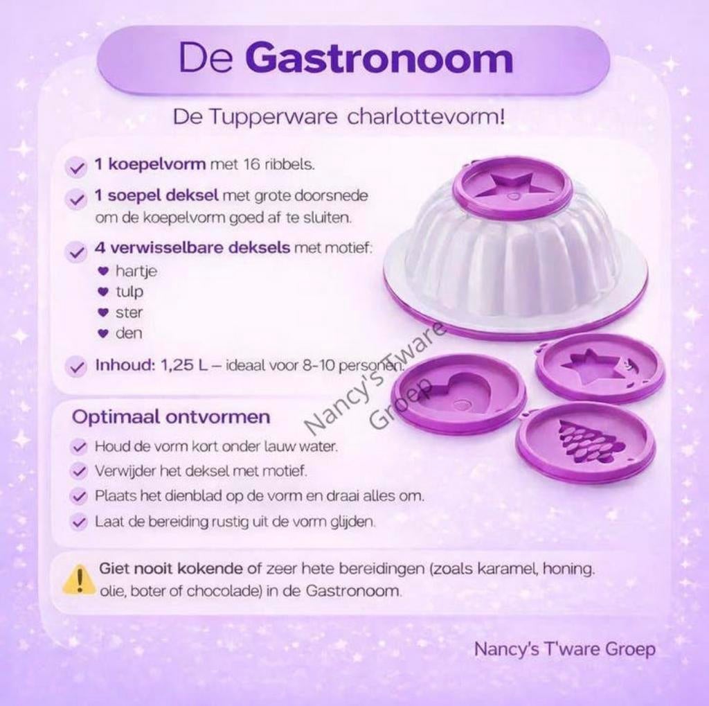 Gastronoom/Puddingvorm Tupperware, Huis en Inrichting, Keuken | Tupperware, Ophalen, Zo goed als nieuw, Overige typen